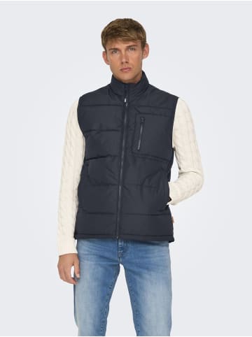 ONLY & SONS Steppweste in Dark Navy
