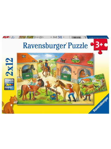 Ravensburger Ravensburger Kinderpuzzle 05178 - Ferien auf dem Pferdehof - 2x12 Teile...