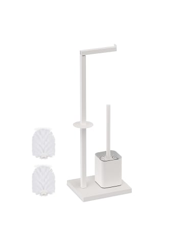relaxdays WC Garnitur in Weiß - (B)20 x (H)67,5 x (T)15,5 cm