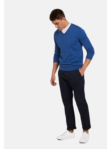 Tom Tailor Pullover 'Basic' in blau meliert
