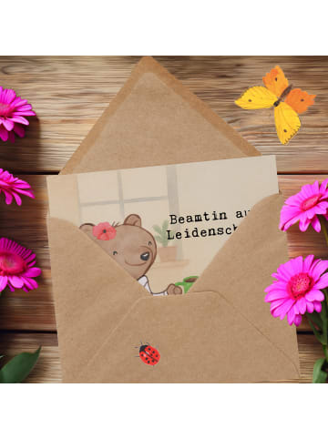 Mr. & Mrs. Panda doppelkarte Beamtin Leidenschaft Design mit Spruch in Weiß