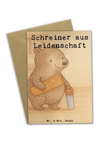 Mr. & Mrs. Panda Klappkarte Schreiner Leidenschaft Design mit Sp... in Weiß