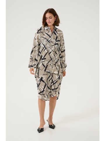 Kaffe Kleid KAmanilla Oversize fit in Feather Gray/Black Graphic