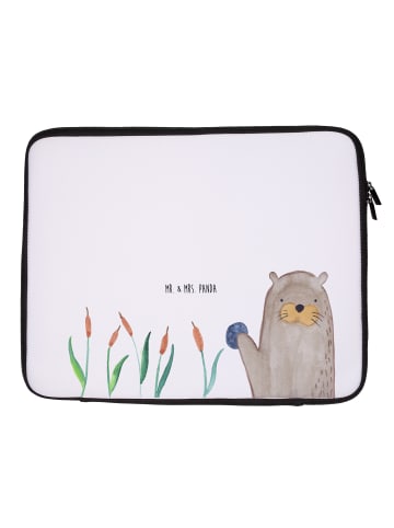 Mr. & Mrs. Panda Notebook Tasche Otter Stein ohne Spruch in Weiß