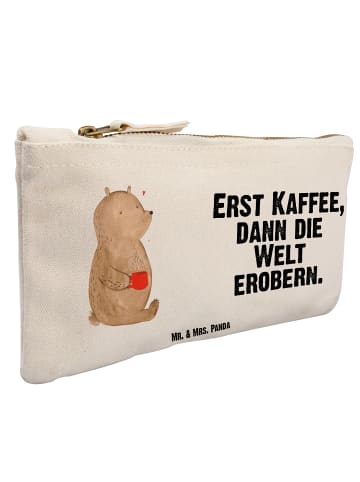 Mr. & Mrs. Panda Menschrmäppchen Bär Kaffee mit Spruch in Weiß