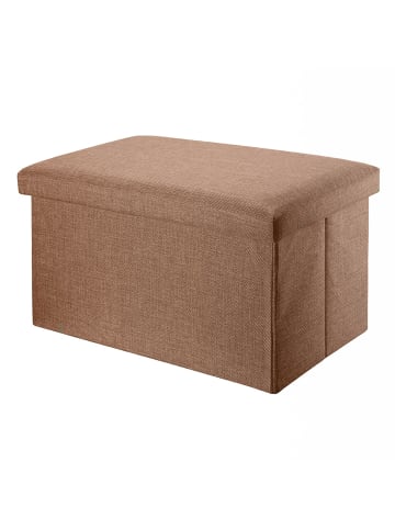 Intirilife Faltbare Sitzbank 78x38x38 cm in BERNSTEBRAUN