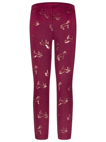 Salt and Pepper  Thermoleggings AOP Horses in red violet