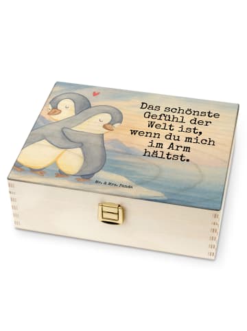 Mr. & Mrs. Panda Teebehälter Pinguine Kuscheln Design mit Spruch in Weiß