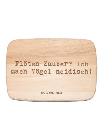 Mr. & Mrs. Panda Frühstücksbrett Spruch Flöte Zauber mit Spruch in Transparent