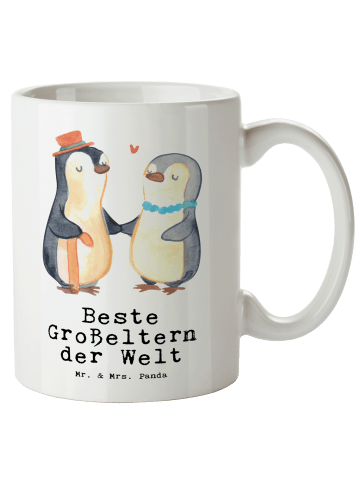 Mr. & Mrs. Panda XL Tasse Pinguin Beste Großeltern der Welt mit ... in Weiß