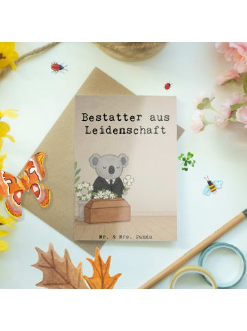 Mr. & Mrs. Panda Beileidskarte Bestatter Leidenschaft Design mit... in Weiß