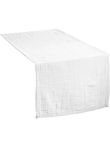 Erwin Müller Baumwolle Tischläufer Arona in weiß