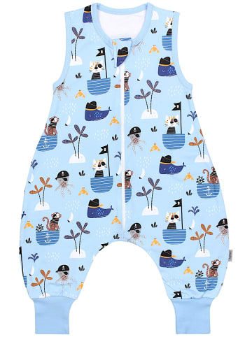 TupTam Babyschlafsack mit Beinen Unwattiert in blau Modell 3