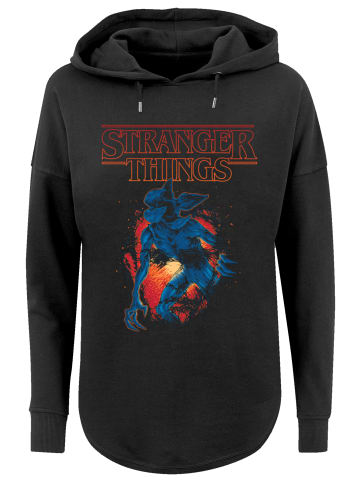 F4NT4STIC Oversized Hoodie Stranger Things DemoCave Netflix TV Series in schwarz