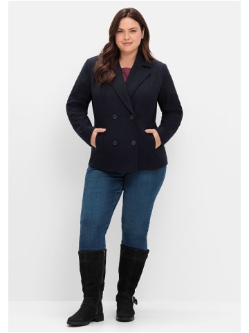 sheego Kurze, gefütterte Cabanjacke in tiefblau