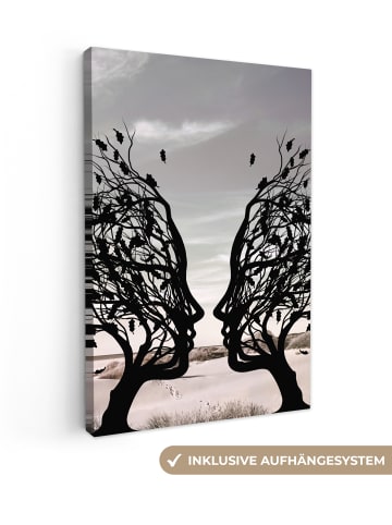 OnlyWow Leinwand Bilder Gesichtsbaum