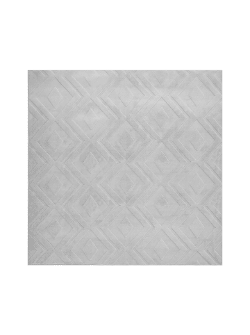 Beliani Kurzflor KEVIREL in Grau - (W) 160 x (L) 160 cm