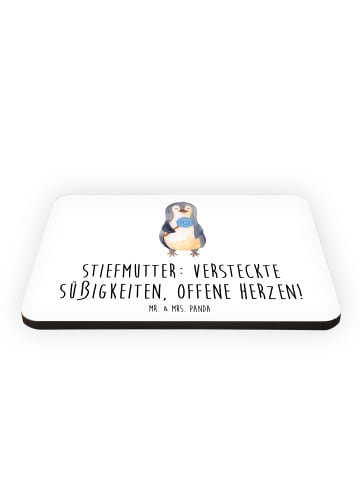 Mr. & Mrs. Panda Kühlschrankmagnet Stiefmutter Herzen mit Spruch in Weiß