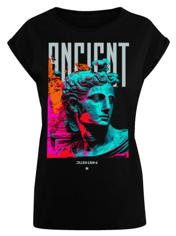 F4NT4STIC Extended Shoulder T-Shirt ANCIENT SCULPTURE in schwarz