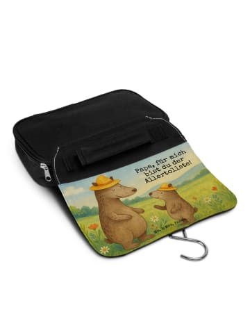 Mr. & Mrs. Panda Schminktasche Bären mit Hut Design mit Spruch in Weiß