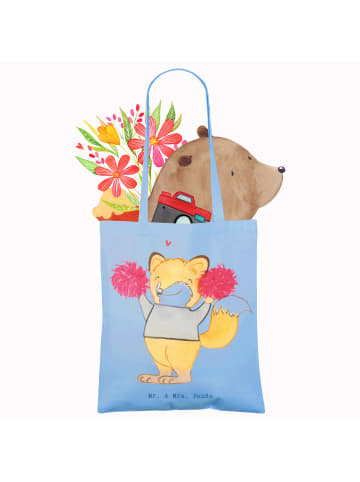 Mr. & Mrs. Panda Badetasche Fuchs Cheerleader ohne Spruch in Sky Blue