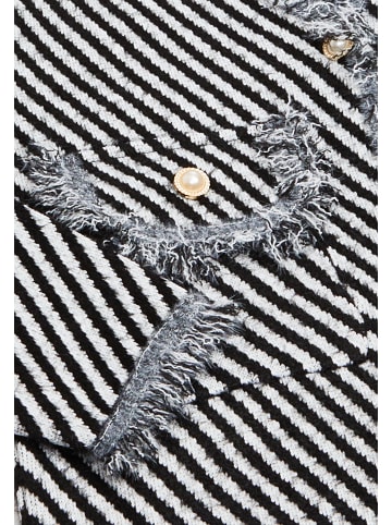 CARNEA Damen Strickjacke in Schwarz Wollweiss