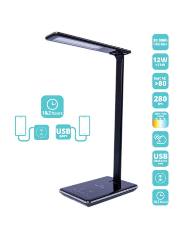 Maxcom Maxcom IlluminatePro 12W LED-Schreibtischlampe Schwarz in Schwarz