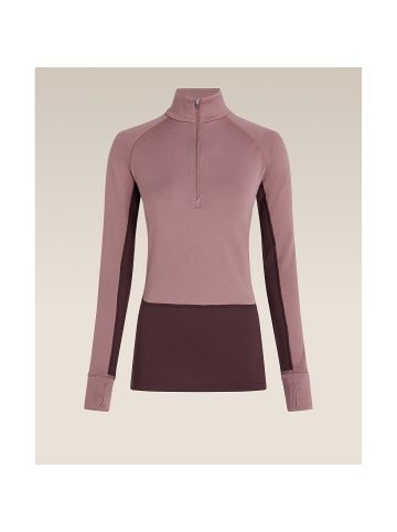 icebreaker Unterhemd Wo Merino 260 ZoneKnit LS Half in Bordeaux433