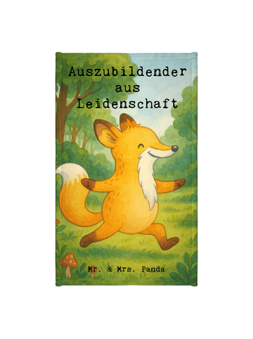 Mr. & Mrs. Panda Handtuch Klein Auszubildender Leidenschaft Desi... in Weiß