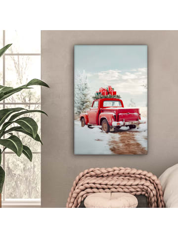 MuchoWow Leinwand Bilder Rot