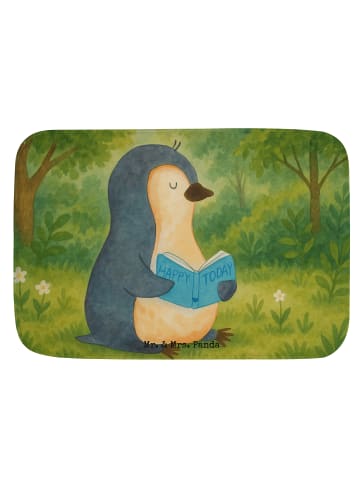 Mr. & Mrs. Panda Badematte Pinguin Buch Design ohne Spruch in Weiß