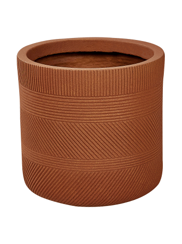 Beliani Outdoor Blumentopf VOULA in Braun - (W) 31 x (H) 31 x (L) 31 cm