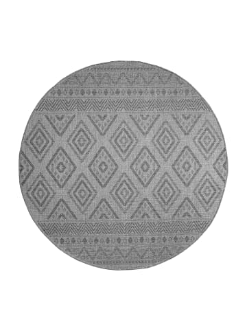 KADIMA DESIGN Teppich Kurzflor Rauten Wohnzimmer in Anthrazit