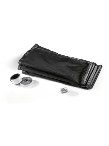 EASYmaxx Moskitonetz Tür 100x210cm schwarz mit Magnetvers. für Tür Schwarz