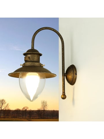 Licht-Erlebnisse Wandlampe in Bronze Antik matt