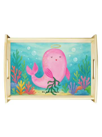 Mr. & Mrs. Panda holz serviertablett Sternzeichen Jungfrau Desig... in Weiß