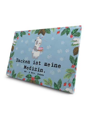 Mr. & Mrs. Panda Advents-Teekalender Panda Backen mit Spruch in Eisblau