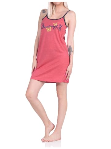 NORMANN Spaghetti Nachthemd Schmetterling - 73421 in rot