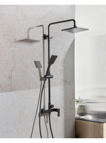 Beliani Wannenarmaturen CATAGENA in Schwarz - (W) 19 x (H) 93 cm