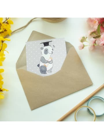 Mr. & Mrs. Panda Beileidskarte Panda Bester Bachelor der Welt mi... in Grau Pastell