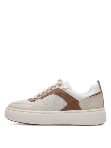 Tamaris Plateau Schnürschuhe in Beige