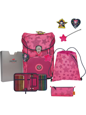 DerDieDas Schulranzen Set 5-tlg. ErgoFlex Easy "Superflash" Neon Star 2023 in pink