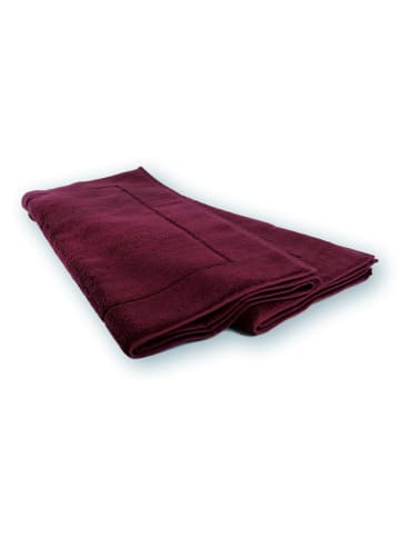 Framsohn 2er Set: Zwirnfrottier Badematte "Easy" in Marsala (L) 70 x (B) 50 cm