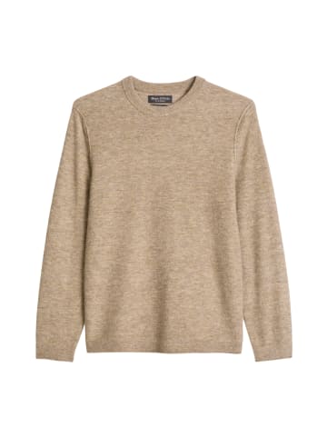 Marc O'Polo Bouclé-Pullover regular in Dark Beige Melange