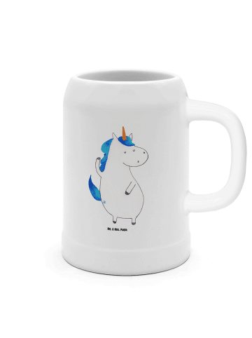 Mr. & Mrs. Panda Krug Einhorn Mann ohne Spruch in Weiß