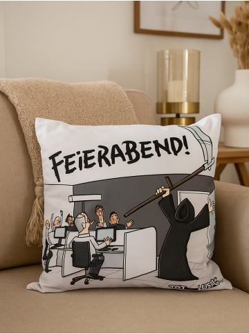 Michael Holtschulte Tot aber lustig Kissen - Feierabend Michael Holtschulte in grau