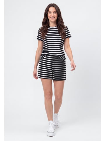 usha BLUE LABEL Women T-Shirt in Black White Stripes