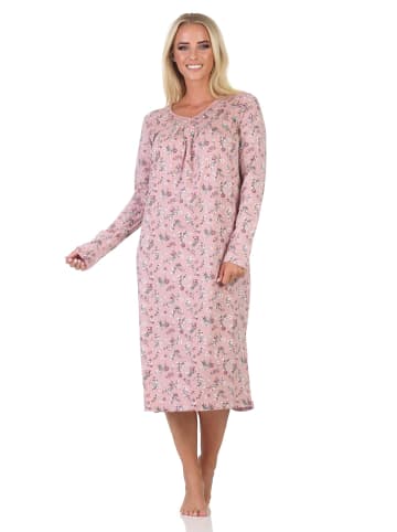 NORMANN Normann Damen Nachthemd fraulich in floralem Design - 88161 in altrose