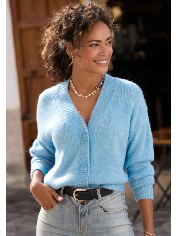 LASCANA Strickjacke in himmelblau