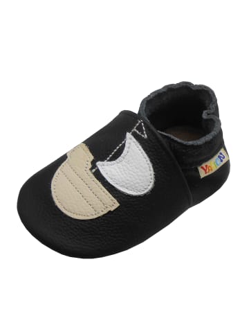 Yalion Baby Krabbelschuhe aus Leder, weiche Lauflernschuhe mit rutschfester Sohle 
